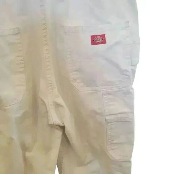 Dickie's Women's White Cotton Relaxed Fit Overalls - Picture 12 of 14